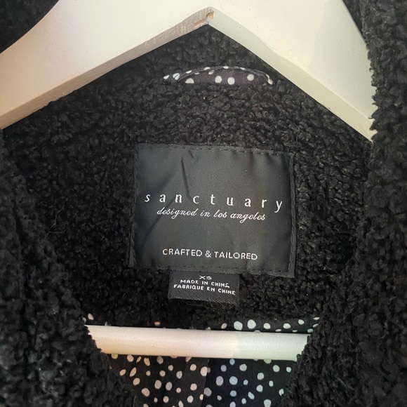 Sanctuary Classic Faux Sherpa Moto Jacket - Picture 3 of 3